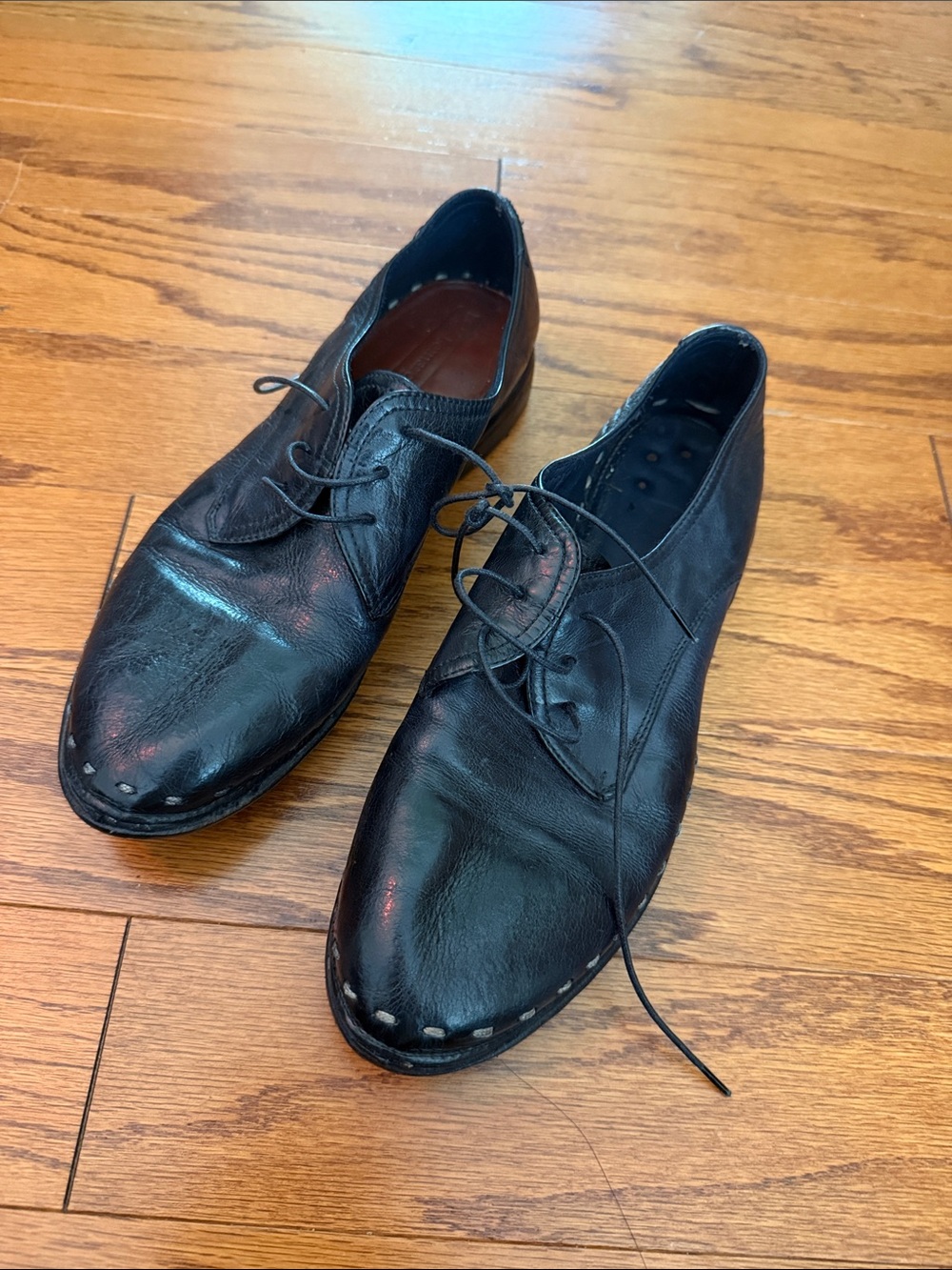 Men's Black Leather lemerago shoes